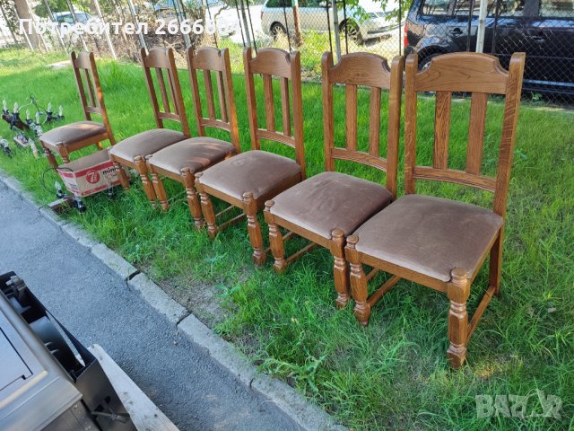 Столове от масив дъб 6 броя в Столове в гр. Шумен - ID33478113 — Bazar.bg