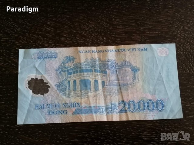 Банкнота - Виетнам - 20 000 донги | 2008г., снимка 4 - Нумизматика и бонистика - 26376722