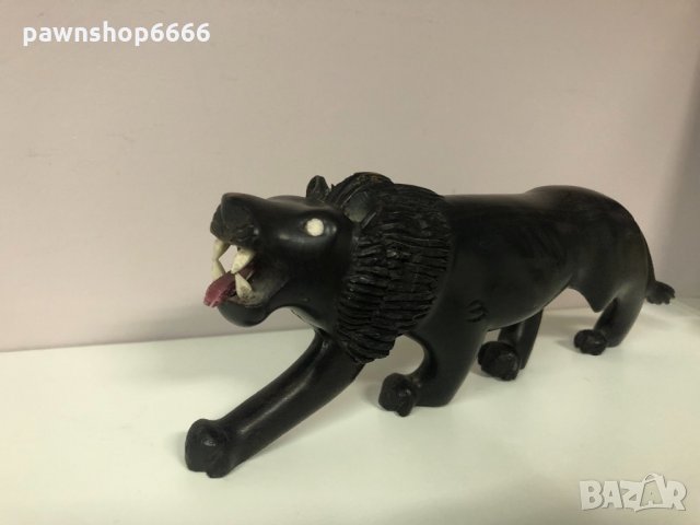 Дърворезба лъв от абаносово дърво, снимка 8 - Други ценни предмети - 35467460