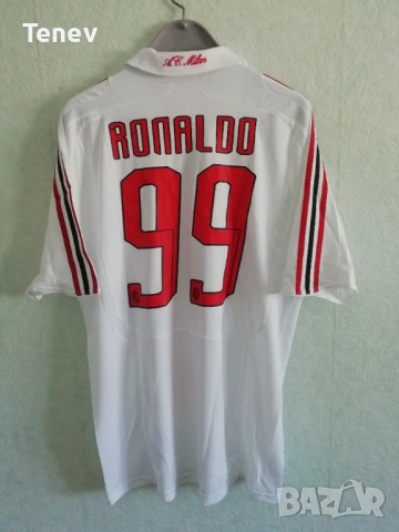 AC Milan #99 Ronaldo Nazario Adidas Оригинална тениска фланелка екип Роналдо Милан 2007-2008 away 