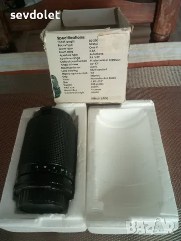 Обектив-Антика-KALIMAR-NIKON-AIS-80-200 f4,5-5,6., снимка 2 - Антикварни и старинни предмети - 48352673