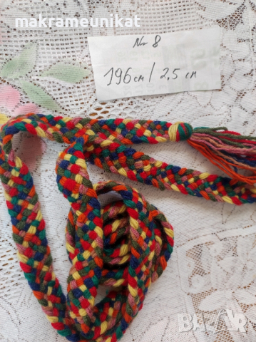 Колани, връви, ширити, за народна носия, плетиво, за етно торба, косичник, декорация, снимка 4 - Други - 43640232