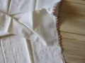 19в. кърпа, ръчно тъкан кенар, дантела,120х40см. /2 броя, снимка 6