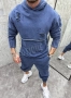 Мъжки спортен син екип със дупки, снимка 1