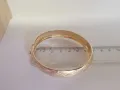 Златна гривна твърда елипса , снимка 8