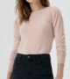 Дамска блуза цвят пудра, снимка 1 - Блузи с дълъг ръкав и пуловери - 27611046