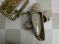 Обувки тип "Балеринки" (на платформа) с катарама в пясъчно бежаво, снимка 1 - Дамски ежедневни обувки - 40256879