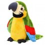 Музикален пеещ и говорещ плюшен папагал играчка, снимка 3