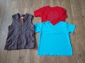 Лот 3 броя L размер Дамски елек тениска и блуза, снимка 1 - Елеци - 43941569