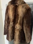 Дълго дамско палто от естествен косъм (нутрия) – L/XL, с подвижна част, ретро модел, снимка 10