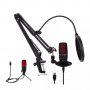  Студио микрофон Trusiner ME3, Универсален, Кондензаторен, Сензор за заглушаване, Метално рамо
