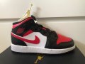 Маратонки оригинални NIKE AIR JORDAN 1 MID BRED TOE WHITE, снимка 2