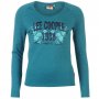  Дамска блузка с дълъг ръкав в синьо с щампа отпред  Lee Cooper,внос от Англия-65%памук,35%полиестер, снимка 1 - Спортни екипи - 27587867