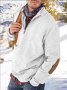 Мъжки моден ежедневен свободен пуловер с половин цип, 5цвята - 023, снимка 6