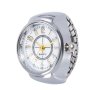 Изключителен часовник - пръстен в сребърен цвят. Нов в универсален размер., снимка 1 - Дамски - 43202516