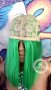 Средна Дължина Перука Прическа Стил Каре в Цвят Атрактивно Светло Зелен КОД 8367, снимка 8