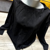 H&M Дамска блуза с дълъг ръкав/ черна/ елегантна/ HM /  с цип на гърба, снимка 1 - Блузи с дълъг ръкав и пуловери - 38979176