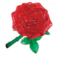 Кристален 3D пъзел Червената Роза за пораснали деца, снимка 2 - Подаръци за жени - 40026387
