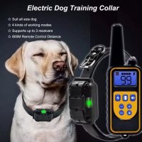 Електронна каишка нашийник, телетакт за дресировка на куче жълт до 800м., снимка 2 - За кучета - 36613028