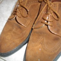 №42-Мъжки Естествена Кожа-Обувки-Половинки-Италиански-Оригинални-Пролет-Лято-Есен-Yellow Side, снимка 3 - Ежедневни обувки - 35478038