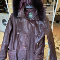 Кожено палто L размер естествена кожа, снимка 1 - Палта, манта - 44011452