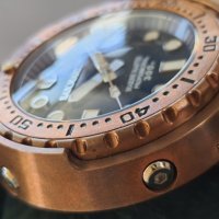 San Martin Tunа-Автоматичен бронзов часовник ,Японски Механизъм NH36А,сапфир,300 м водоустойчив, снимка 3 - Мъжки - 40483951