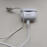 Безжични слушалки Lenovo LivePods LP1s, Bluetooth 5.0, Бели, USB-C, снимка 4 - Слушалки, hands-free - 38187023