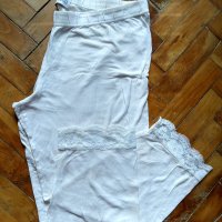 Бяло долнище (за пижама) с дантела "Zizzi"® / голям размер , снимка 1 - Пижами - 36620465
