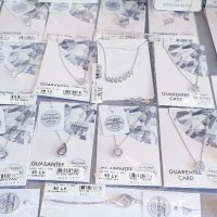 Сребърни пръстени, колиета  на SWAROVSKI, снимка 1 - Колиета, медальони, синджири - 27290555