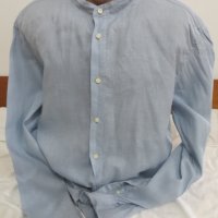 Мъжка ленена риза с дълъг ръкав Drykorn for Beautiful People, снимка 3 - Ризи - 25933824