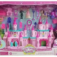 Красив детски замък за момичета с принц и принцеса и много аксесоари, снимка 1 - Други - 38202760