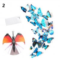 Декоративни 3D пеперуди за стена, снимка 3 - Декорация за дома - 25886228