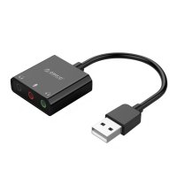 Orico външна звукова карта USB Sound card - Headphones, Mic, 4 PIN headset, Black - SKT3-BK, снимка 2 - Кабели и адаптери - 43482076