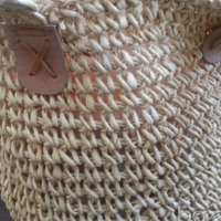 Ретро  дамска плетена камъшена  чанта, снимка 4 - Антикварни и старинни предмети - 16394966