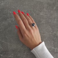 Сребърен пръстен с красива перла, снимка 8 - Пръстени - 34981220