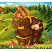 Детски пъзел с приказка за Маша и мечокът, снимка 1 - Игри и пъзели - 39964312