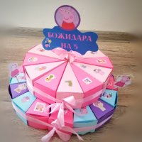 Картонена торта "Peppa Pig" За детска градина, снимка 1 - Подаръци за рожден ден - 33041896
