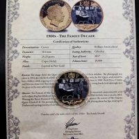 Позлатена монета 1 crown 2017 - The King was born, снимка 3 - Нумизматика и бонистика - 43015496