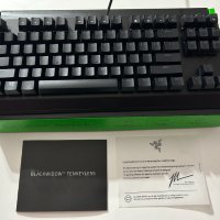 Геймърска механична клавиатура Razer BlackWidow V3 Tenkeyless, Chroma RGB, Green Switch, Черна 