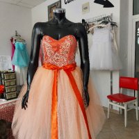 луксозна бална официална рокля с много обем 2 в 1, снимка 3 - Рокли - 36631462
