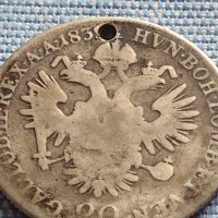 Сребърна монета 20 кройцера 1832г. Франц първи Виена Австрийска империя 13634, снимка 10 - Нумизматика и бонистика - 42944370