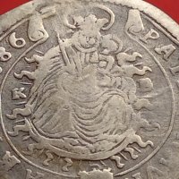 Сребърна монета 15 кройцера 1686г. Леополд първи Кремниц Унгария 29773, снимка 10 - Нумизматика и бонистика - 42984847