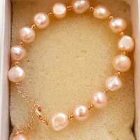 Гривни от естествени перли със сертификат, снимка 3 - Гривни - 43893240