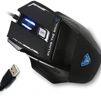 Геймърска мишка Aula S12, Оптична, 7D, RGB, Черен, снимка 2 - Клавиатури и мишки - 36537235