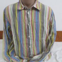 Мъжка риза с дълъг ръкав от лен J.C.Rags, снимка 1 - Ризи - 26470296