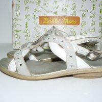 Bobbi Shoes сандали сиво/бяло кожа – 27 номер, снимка 7 - Детски сандали и чехли - 28723341