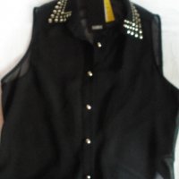 Блуза тип Риза прозрачна, снимка 2 - Ризи - 27989921