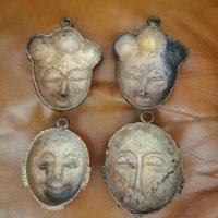 Африкански бронзови маски Бауле, снимка 2 - Антикварни и старинни предмети - 43367342