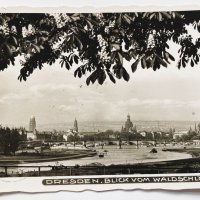Стара черно-бяла картичка Дрезден 1938, снимка 1 - Филателия - 44127609