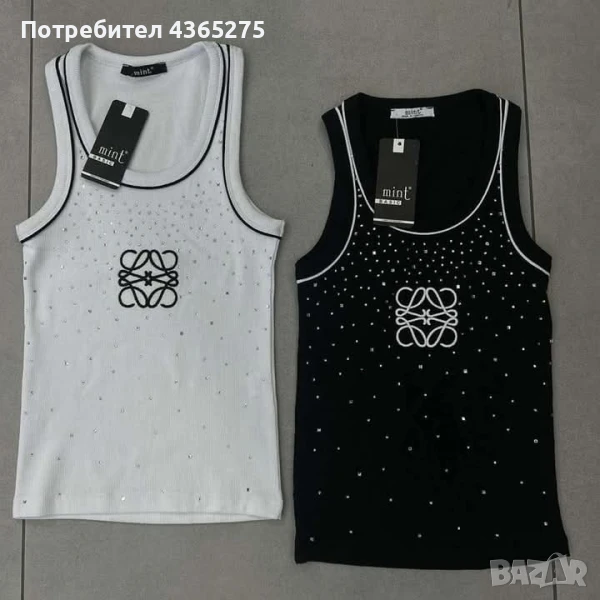 Ново 💕♥️❎✅☺️потници Loewe в бяло и в черно🌞❤️ПРЕМИУМ КАЧЕСТВО бродерия и камъчета🌸НАЙ-НИСКА ЦЕНА🌸, снимка 1